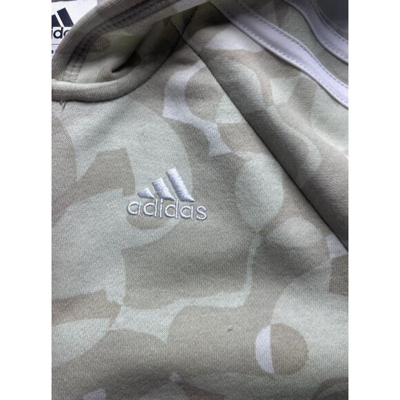 Adidas Camo Hoodie Girls Size Small Beige Loose‎ Fit With White Stripes NEW - Picture 8 of 8